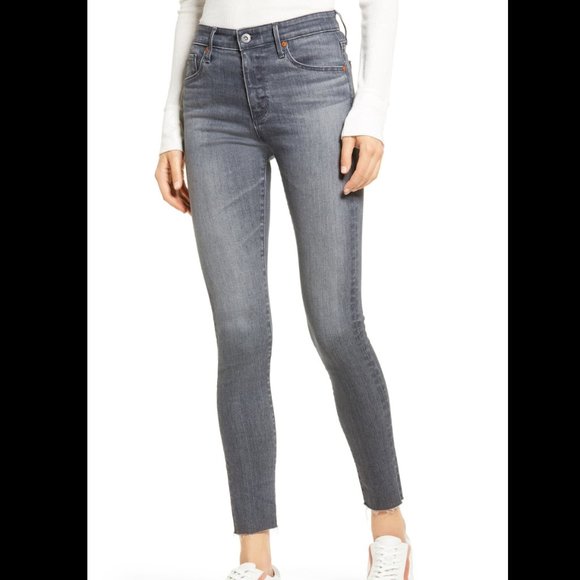 *NWT* Ag Adriano Goldschmied Jeans "The Farrah Skinny Ankle" in Grey Pearl Sz 28 - Picture 2 of 12